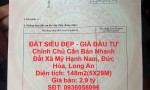 ĐẤT SIÊU ĐẸP - GIÁ ĐẦU TƯ Chính Chủ Cần Bán Nhanh Đất Xã Mỹ Hạnh Nam, Đức Hòa, Long An