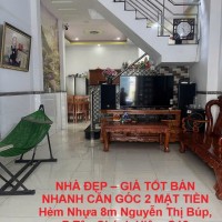 NHÀ ĐẸP – GIÁ TỐT BÁN NHANH CĂN GÓC 2 MẶT TIỀN Hẻm Nhựa 8m Nguyễn Thị Búp, P Tân Chánh Hiệp, Q12