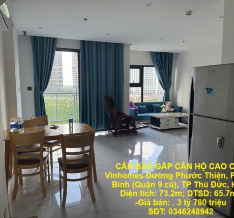 CẦN BÁN GẤP CĂN HỘ CAO CẤP Vinhomes Đường Phước Thiện, P.Long Bình (Quận 9 cũ), TP Thủ Đức, HCM