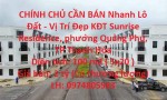 CHÍNH CHỦ CẦN BÁN Nhanh Lô Đất - Vị Trí Đẹp Phường Quảng Phú - TP Thanh Hoá