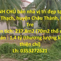 CHÍNH CHỦ bán nhà vị trí đẹp tại xã Tân Thạch, huyện Châu Thành, Bến Tre
