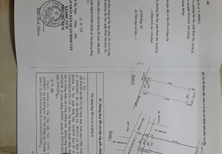 NHÀ ĐẸP – GIÁ TỐT - Chính Chủ Cần Bán Tại 184/23, Lê Đình Cẩn, Phường Tân Tạo, Quận Bình Tân, HCM