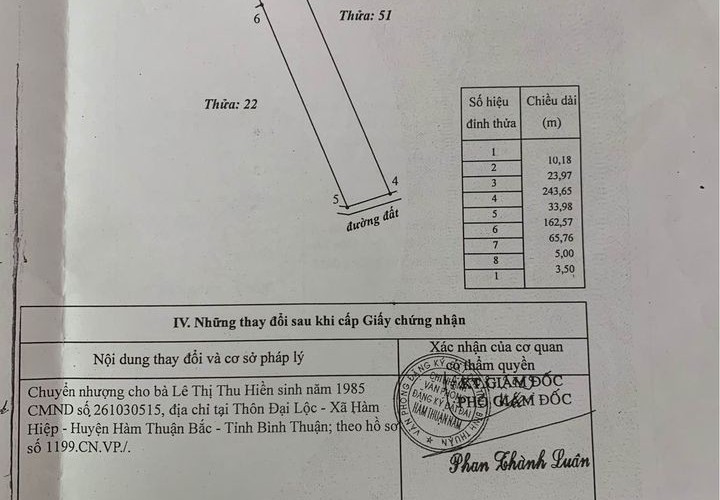 CHÍNH CHỦ Cần Bán Gấp Đất Vị Trí Đẹp Tại Thôn Kê Gà, xã Tân Thành, Hàm Thuận Nam, Bình Thuận