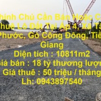 Chính Chủ Cần Bán Hoặc Cho Thuê Lô Đất Tại Ấp 4, Xã Tân Phước, Gò Công Đông, Tiền Giang