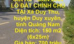 ĐẤT CHÍNH CHỦ - GIÁ RẺ - CẦN BÁN  LÔ ĐẤT CHÍNH CHỦ TẠI Xã Duy Thu, huyện Duy xuyên, tỉnh Quảng Nam