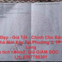 Nhà Đẹp - Giá Tốt - Chính Chủ Bán Cắt Lỗ Nhà Mới Xây Tại Phường 3, TP Vĩnh Long