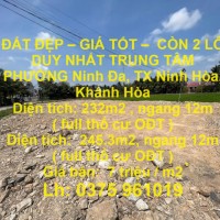 ĐẤT ĐẸP – GIÁ TỐT –  CÒN 2 LÔ DUY NHẤT TRUNG TÂM PHƯỜNG Ninh Đa, TX Ninh Hòa, Khánh Hòa