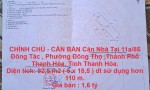 CHÍNH CHỦ - CẦN BÁN Căn Nhà Tại Đông Tác, Đông Thọ, TP Thanh Hóa.