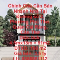 Chính Chủ Cần Bán Nhanh Nhà Tại Đường số 2, Phường Phú Thứ, Quận Cái Răng, Cần Thơ