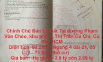 Chính Chủ Bán Lô Đất Tại đường Phạm Văn Chèo, khu phố 3, Thị Trấn Củ Chi, Củ Chi, HCM