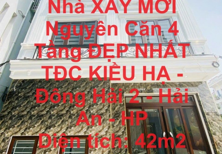 Chính Chủ Bán Nhà XÂY MỚI Nguyên Căn 4 Tầng ĐẸP NHẤT TĐC KIỀU HẠ - Đông Hải 2 - Hải An - HP