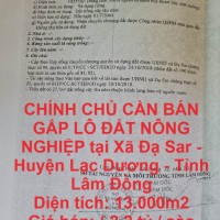 CHÍNH CHỦ CẦN BÁN GẤP LÔ ĐẤT NÔNG NGHIỆP tại  Xã Đạ Sar - Huyện Lạc Dương - Tỉnh Lâm Đồng