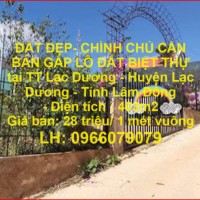 ĐẤT ĐẸP- CHÍNH CHỦ CẦN BÁN GẤP LÔ ĐẤT BIỆT THỰ  tại TT Lạc Dương - Huyện Lạc Dương - Tỉnh Lâm Đồng