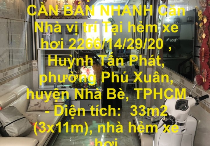 NHÀ ĐẸP - GIÁ TỐT CẦN BÁN NHANH Căn Nhà vị trí Tại huyện Nhà Bè, TPHCM