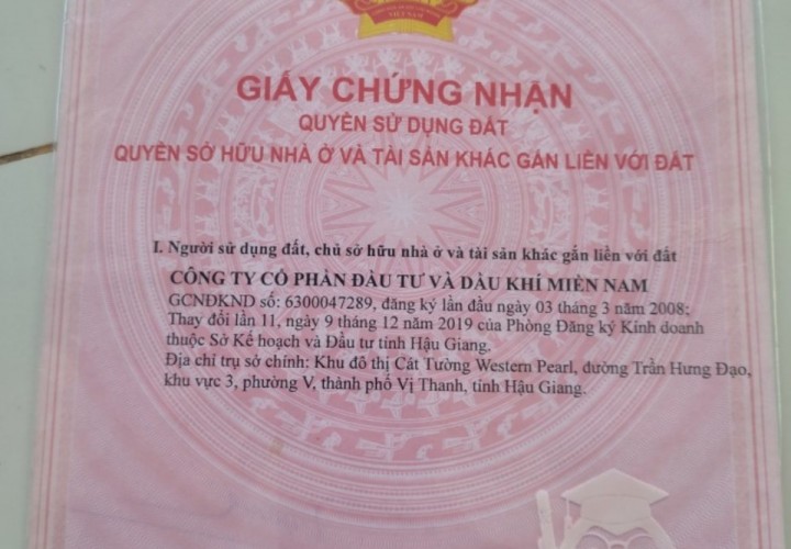 ĐẤT ĐẸP – GIÁ TỐT - Chính Chủ Cần Bán tại Đường Trần Hưng Đạo, Phường 5, Vị Thanh, Hậu Giang