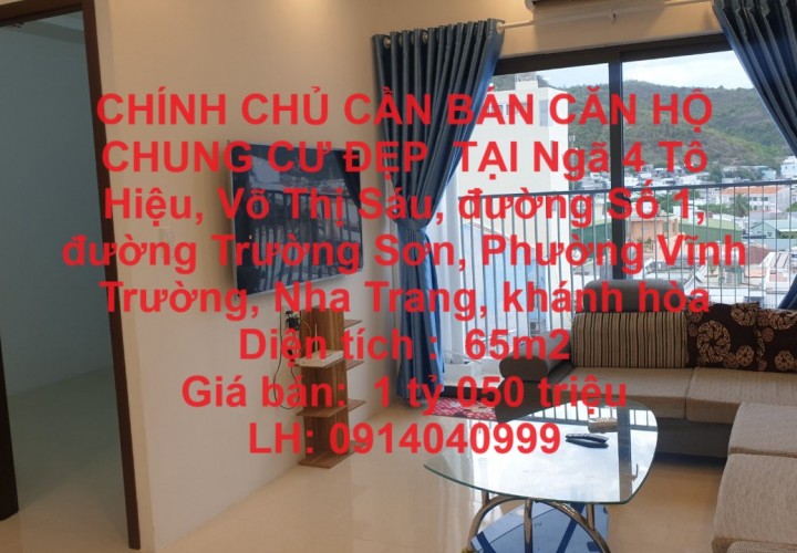 CHÍNH CHỦ CẦN BÁN CĂN HỘ CHUNG CƯ ĐẸP  TẠI Đường Trường Sơn, P Vĩnh Trường, Nha Trang, KHÁNH HÒA