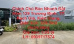 Chính Chủ Bán Nhanh Đất Hẻm 139 Trương Định, TP. Rạch Giá, Kiên Giang.