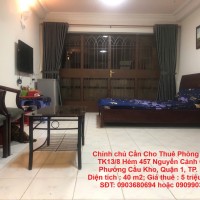 Chính chủ Cần Cho Thuê Phòng Trọ Tại Trung Tâm Quận 1, TP. Hồ Chí Minh.