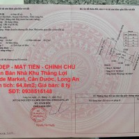 NHÀ ĐẸP - MẶT TIỀN - CHÍNH CHỦ Cần Bán Nhà Khu Thắng Lợi Riverside Market, Cần Đước, Long An