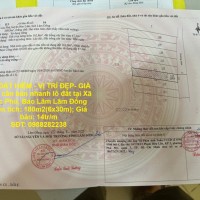 LÔ ĐẤT HIẾM - VỊ TRÍ ĐẸP- GIÁ TỐT cần bán nhanh lô đất tại Xã Lộc Phú, Bảo Lâm Lâm Đồng