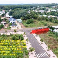 ĐẤT ĐẸP – GIÁ TỐT- CHÍNH CHỦ CẦN BÁN NHANH 4  LÔ ĐẤT  TẠI Tân Phước, Đồng Phú, Bình Phước
