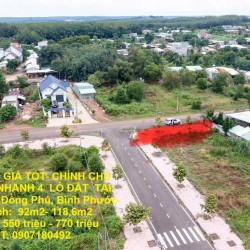 ĐẤT ĐẸP – GIÁ TỐT- CHÍNH CHỦ CẦN BÁN NHANH 4  LÔ ĐẤT  TẠI Tân Phước, Đồng Phú, Bình Phước