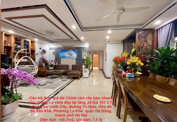 Căn hộ đẹp- giá tốt Chính chủ cần bán nhanh căn chung cư view đẹp tại quận Hà Đông, TP Hà Nội