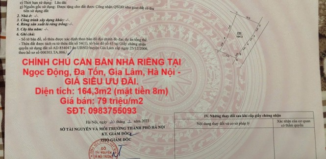 CHÍNH CHỦ CẦN BÁN NHÀ RIÊNG TẠI Ngọc Động, Đa Tốn, Gia Lâm, Hà Nội - GIÁ SIÊU ƯU ĐÃI.