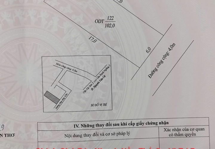 Chính Chủ Bán Nhanh Nền Thổ Cư Vị Trí Đẹp Tại Phường An Khánh, Ninh Kiều, Cần Thơ