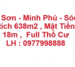LÔ ĐẤT VỊ TRÍ ĐẸP CẦN BÁN NHANH lô đất vị trí tại xã Minh Phú huyện Sóc Sơn, Tp HN