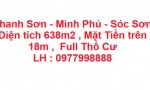 LÔ ĐẤT VỊ TRÍ ĐẸP CẦN BÁN NHANH lô đất vị trí tại xã Minh Phú huyện Sóc Sơn, Tp HN