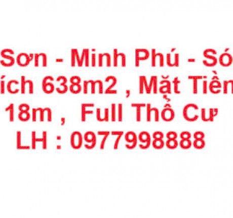 LÔ ĐẤT VỊ TRÍ ĐẸP CẦN BÁN NHANH lô đất vị trí tại xã Minh Phú huyện Sóc Sơn, Tp HN