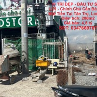 VỊ TRÍ ĐẸP - ĐẦU TƯ SINH LỜI - Chính Chủ Cần Bán Đất Mặt Tiền Tại Tân Trụ, Long An