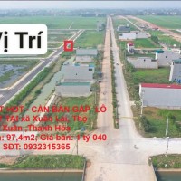 HOT HOT HOT - CẦN BÁN GẤP  LÔ ĐẤT TẠI xã Xuân Lai, Thọ Xuân ,Thanh Hóa