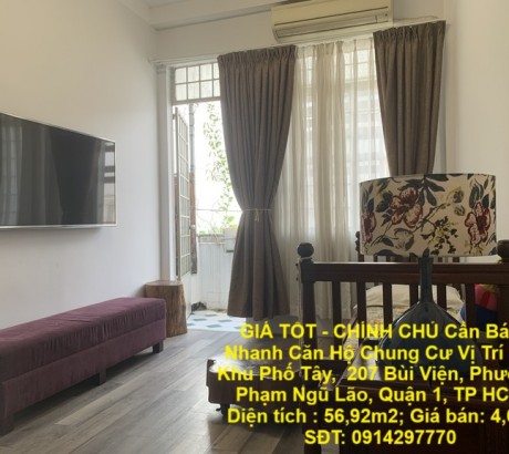 GIÁ TỐT - CHÍNH CHỦ Cần Bán Nhanh Căn Hộ Chung Cư Vị Trí Tại Quận 1, TP HCM