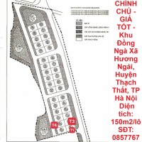 ĐẤT CHÍNH CHỦ - GIÁ TỐT - Khu Đồng Ngà Xã Hương Ngải, Huyện Thạch Thất, TP Hà Nội
