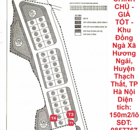 ĐẤT CHÍNH CHỦ - GIÁ TỐT - Khu Đồng Ngà Xã Hương Ngải, Huyện Thạch Thất, TP Hà Nội