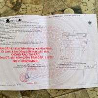 BÁN GẤP Lô Đất Tiềm Năng  Xã Hòa Ninh , Di Linh, Lâm Đồng (đất thật, chủ thật, KHÔNG RAO TIN RÁC)