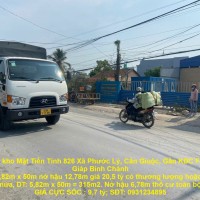 Cần bán kho Mặt Tiền Tỉnh 826  Xã Phước Lý, Cần Giuộc, Gần KDC Fivestar 1 Giáp Bình Chánh
