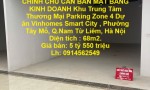 CHÍNH CHỦ CẦN BÁN MẶT BẰNG KINH DOANH Khu Trung Tâm Thương Mại Parking Zone 4 Vinhomes Smart City