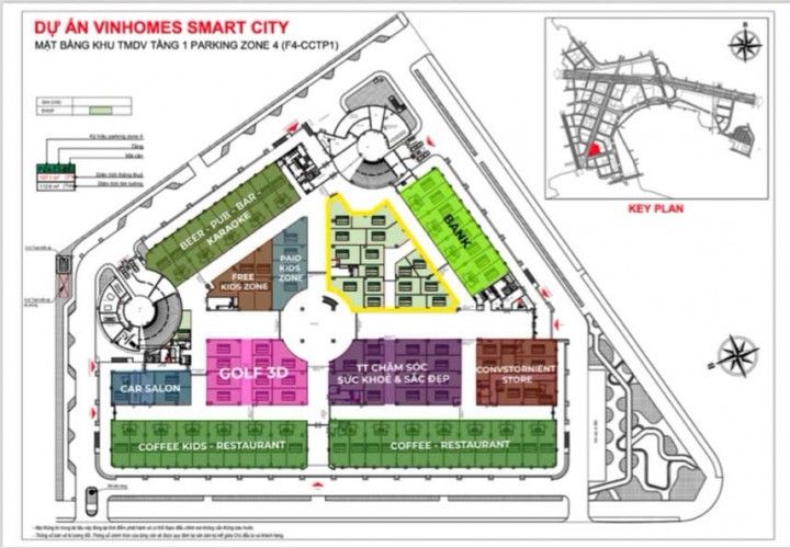 CHÍNH CHỦ CẦN BÁN MẶT BẰNG KINH DOANH Khu Trung Tâm Thương Mại Parking Zone 4 Vinhomes Smart City