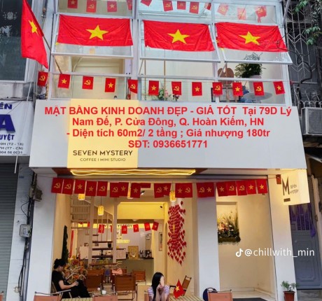 MẶT BẰNG KINH DOANH ĐẸP - GIÁ TỐT Tại P. Cửa Đông, Q. Hoàn Kiếm