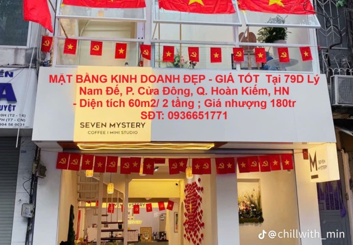 MẶT BẰNG KINH DOANH ĐẸP - GIÁ TỐT  Tại P. Cửa Đông, Q. Hoàn Kiếm