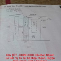 GIÁ TỐT - CHÍNH CHỦ Cần Bán Nhanh Lô Đất  Vị Trí Tại Huyện Đức Trọng, Tỉnh Lâm Đồng