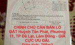 CHÍNH CHỦ CẦN BÁN LÔ ĐẤT Huỳnh Tấn Phát, Phường 11, TP Đà Lạt, Lâm Đồng - GIÁ CỰC ƯU ĐÃI.