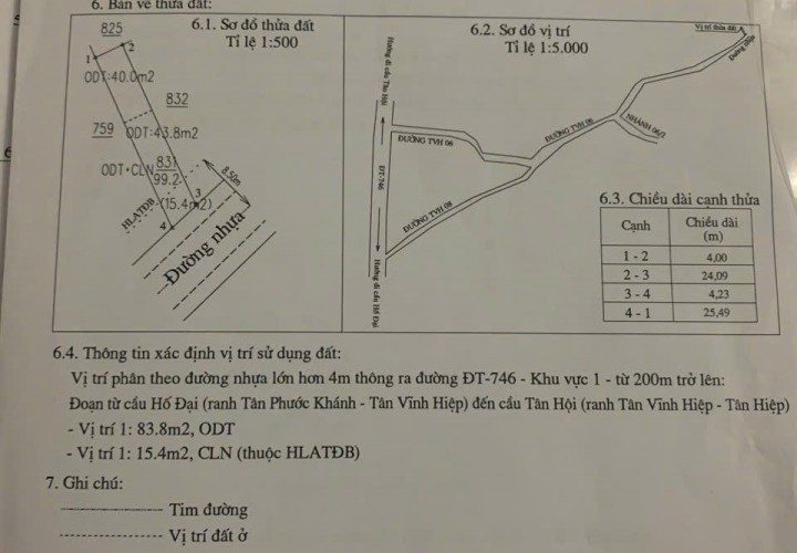 ĐẤT ĐẸP - GIÁ TỐT - CHÍNH CHỦ CẦN BÁN NHANH LÔ ĐẤT Tân Vĩnh Hiệp, Tân Uyên, Bình Dương