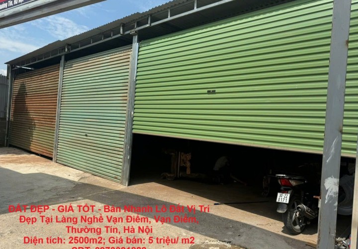 ĐẤT ĐẸP - GIÁ TỐT - Bán Nhanh Lô Đất Vị Trí Đẹp Tại Làng Nghề Vạn Điểm, Vạn Điểm, Thường Tín, Hà Nội