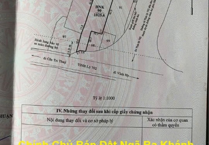 Chính Chủ Bán Đất Ngã Ba Khánh Sơn 2, Khánh Nhơn, Nhơn Hải, Ninh Hải, Ninh Thuận.