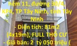 Cần Bán Nhanh Căn Nhà Mới Đẹp- Giá Ưu Đãi tại TP Tây Ninh, tỉnh Tây Ninh