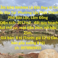 CẦN BÁN NHANH Lô Đất Đẹp Vị Trí Đắc Địa Tại  Phường Lộc Phát Thành Phố Bảo Lộc, Lâm Đồng